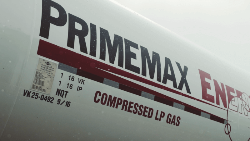 A close-up photo of a Primemax Energy tank.